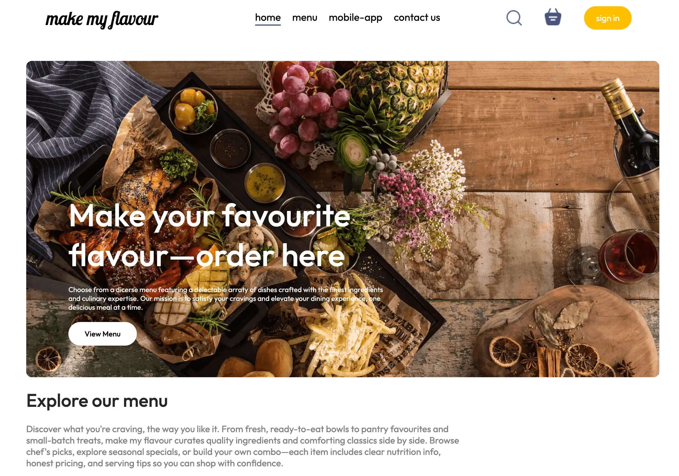 Make My Flavour preview